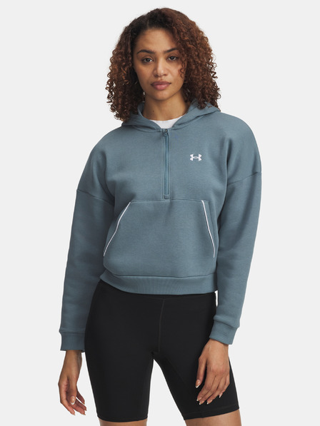 Under Armour Ženski pulover Under Armour Rival Flc Piped HZ Hoodie-BLU