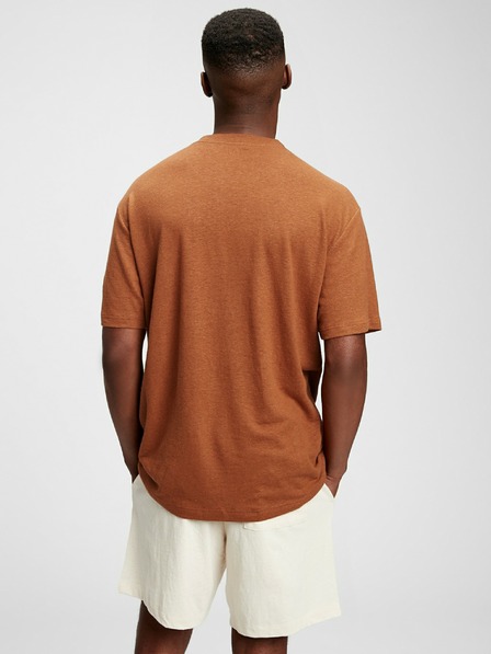 GAP Lanena majica s kratkimi rokavi GAP