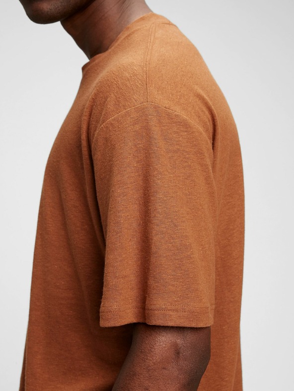 GAP Lanena majica s kratkimi rokavi GAP