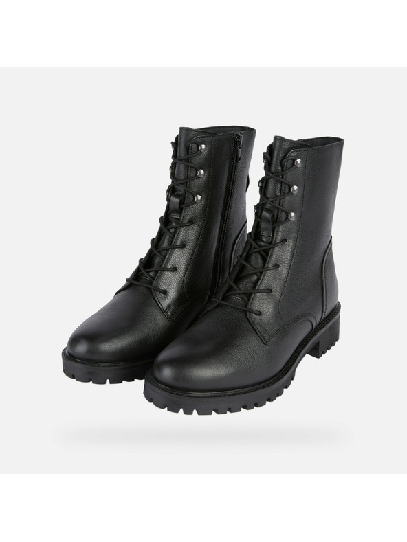 Geox Črni ženski gležnarji Geox Hoara