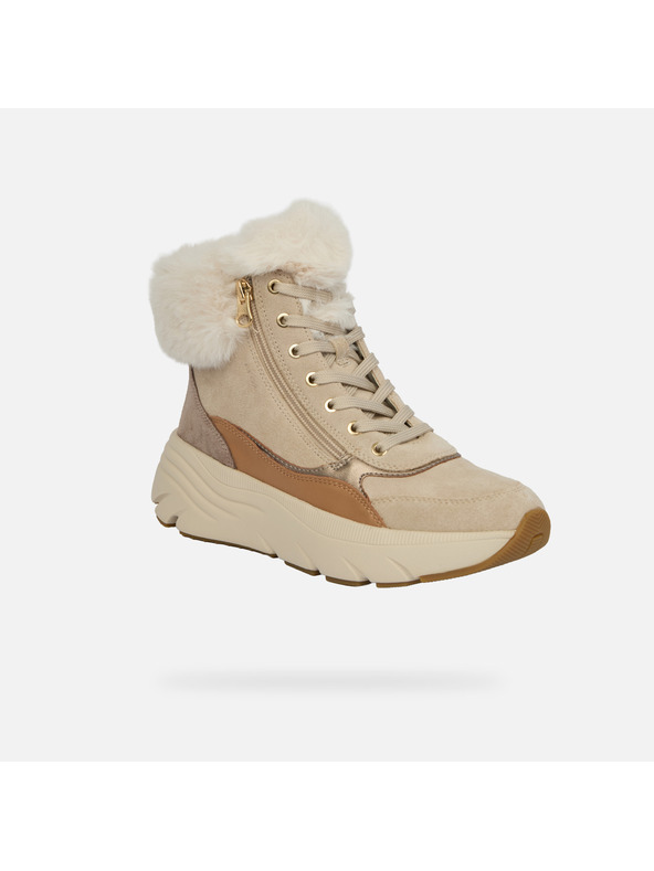 Geox Bež ženska gležnjarska obutev Geox Diamanta