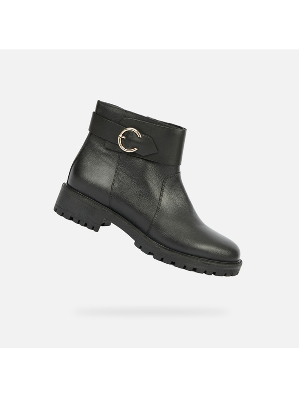 Geox Črni ženski gležnarji Geox Hoara