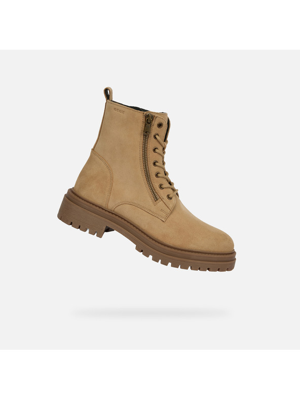 Geox Béžová dámska členkové topánky Geox Iridea