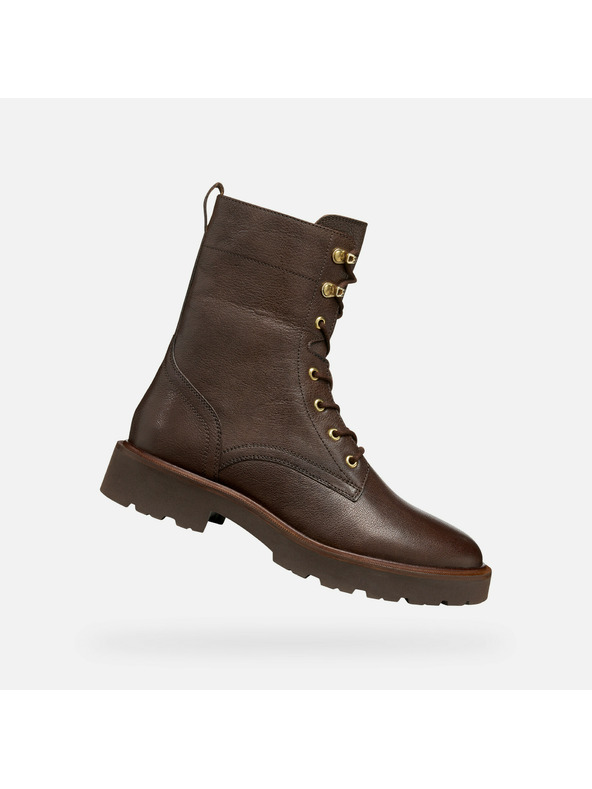 Geox Temno rjava ženska gležnjarska obutev Geox Norize