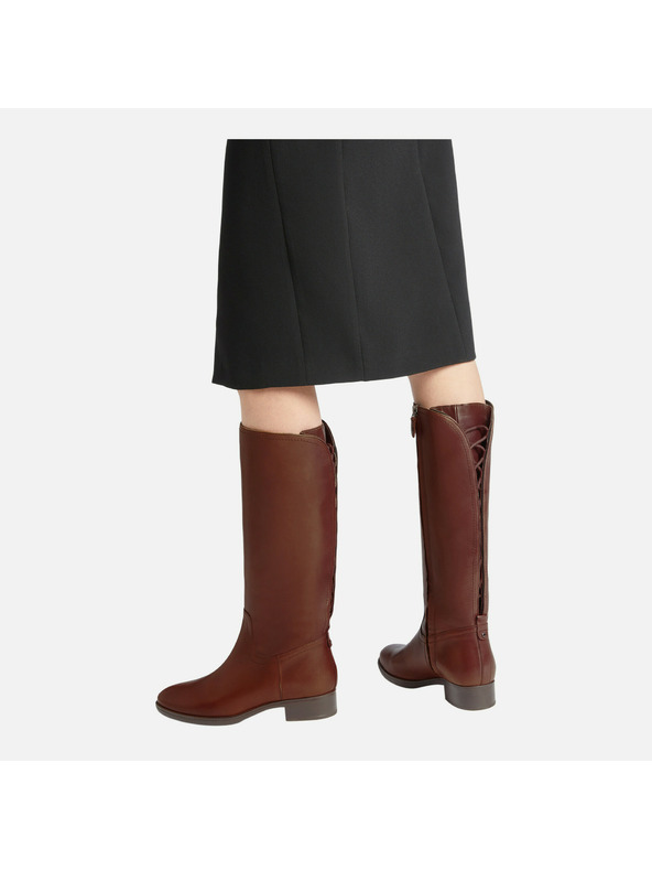 Geox Rjavi ženski škornji Geox Felicity