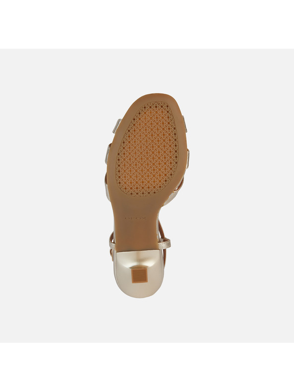 Geox Srebrni ženski čevlji na peti Geox Eraklia R 80