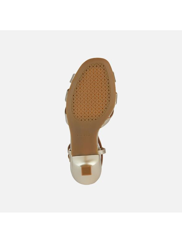 Geox Srebrni ženski čevlji na peti Geox Eraklia R 80