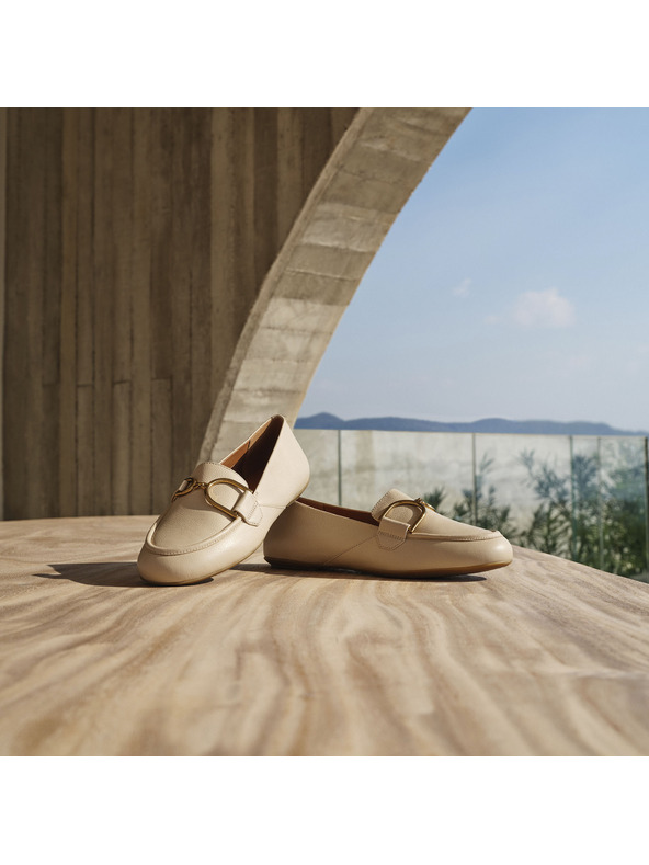 Geox Bež ženski mokasini Geox Palmaria