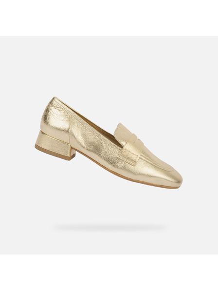 Geox Zlati ženski mokasini Geox Dhyalma