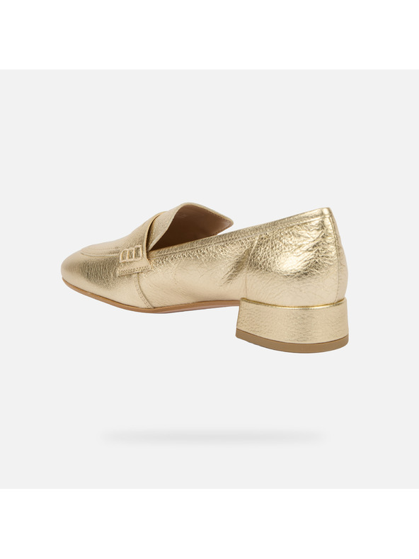 Geox Zlati ženski mokasini Geox Dhyalma