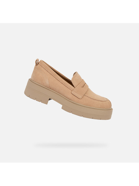 Geox Bež ženske mokasine Geox Spherica Ec7