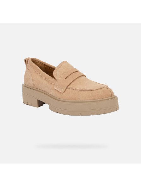 Geox Bež ženske mokasine Geox Spherica Ec7