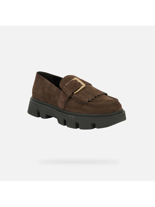 Geox Temno rjavi ženski mokasini Geox Vilde