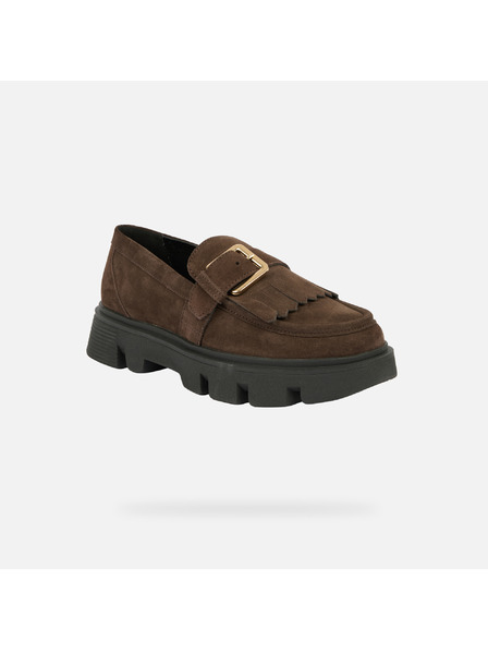 Geox Temno rjavi ženski mokasini Geox Vilde