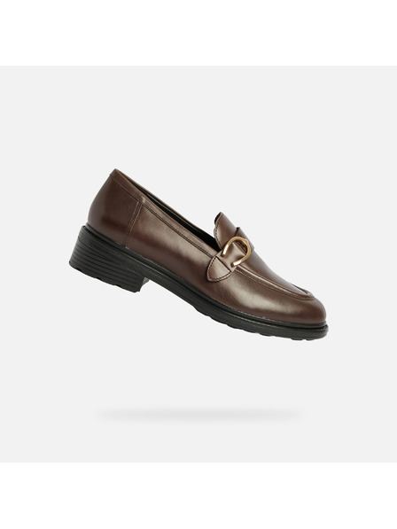 Geox Rjavi ženski mokasini Geox Walk Pleasure