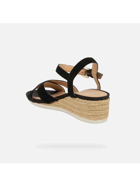 Geox Črna ženska obutev naklinu Geox Ischia Corda