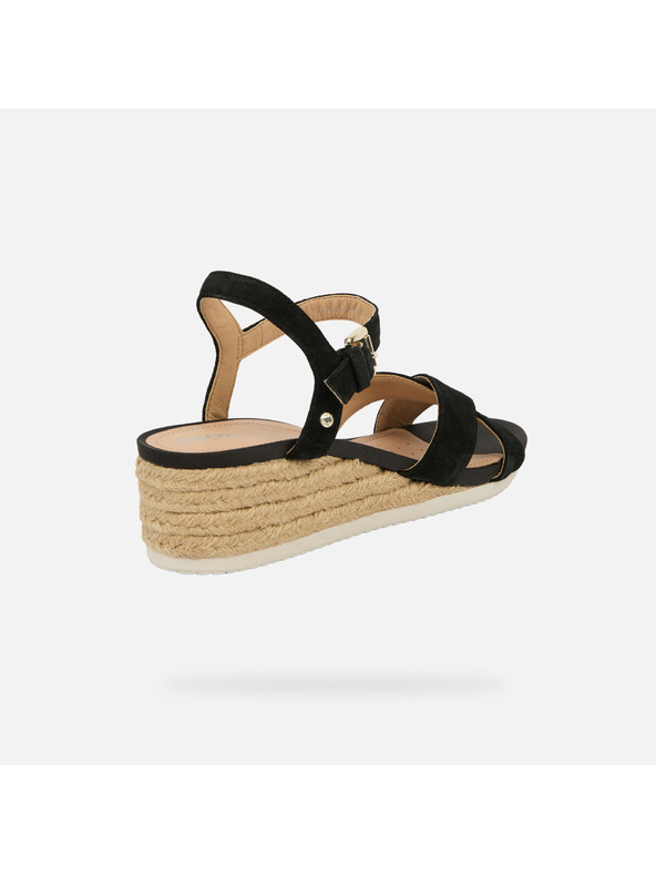 Geox Črna ženska obutev naklinu Geox Ischia Corda