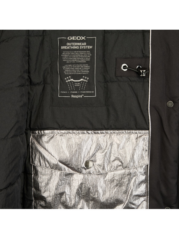 Geox Čierna dámska bunda parka Geox Spherica