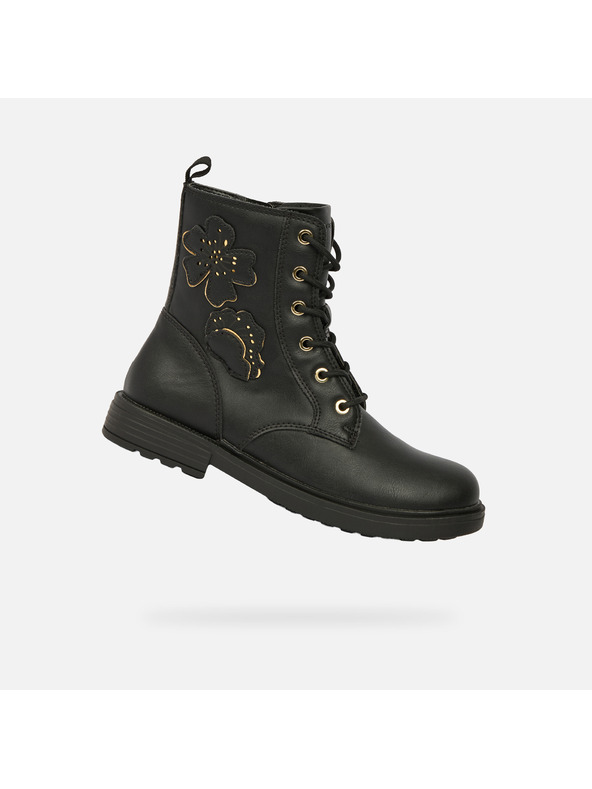 Geox Črna dekliška gležnjarska obutev Geox Eclair Girl