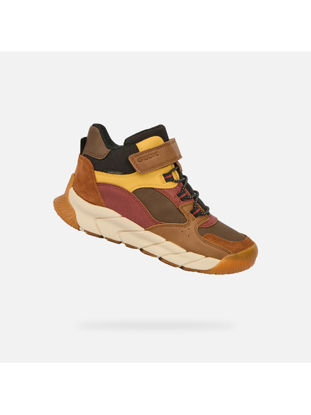 Geox Rjava dečka gležnjararska obutev Geox Flexyper Pro Boy B