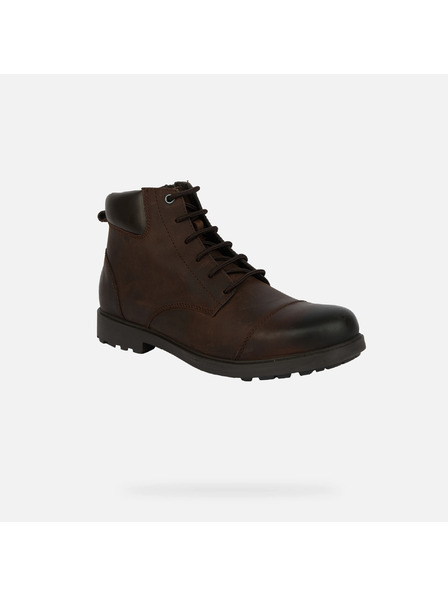 Geox Temno rjava moška gležnjarska obutev Geox Rhadalf