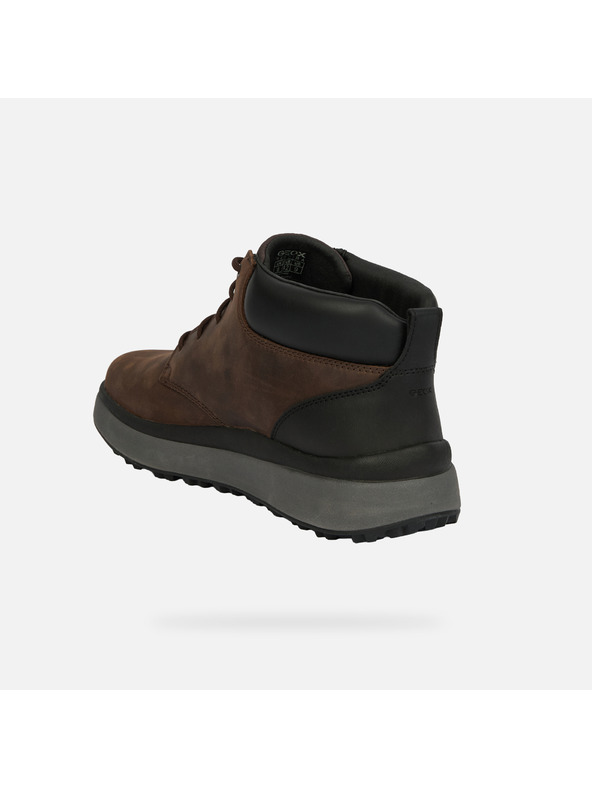 Geox Temno rjava moška gležnjarska obutev Geox Granito + Grip