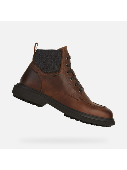 Geox Rjavi moški gležnjarji Geox Faloria b abx