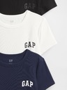 GAP Rebrasta majica z logotipom, 3 kosi GAP