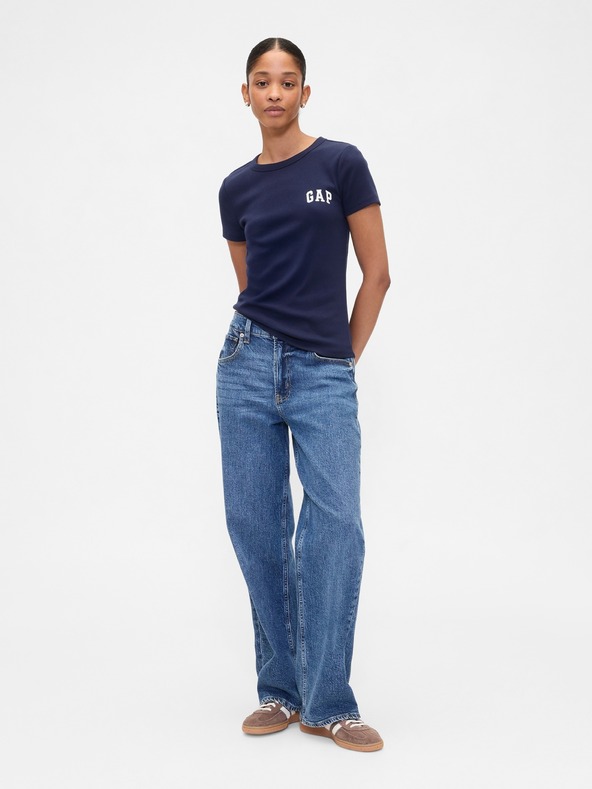 GAP Rebrasta majica z logotipom, 3 kosi GAP