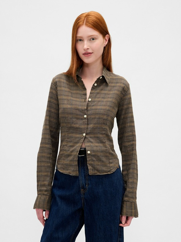 GAP Flanelna crop srajca GAP