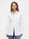 GAP Oversize poplin srajca z logotipom Big Shirt GAP