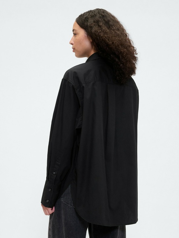 GAP Oversize poplin srajca z logotipom Big Shirt GAP