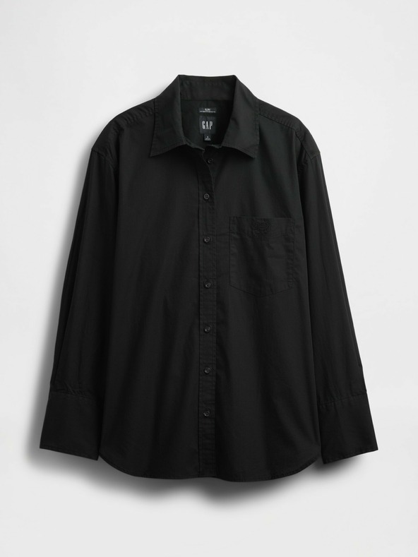 GAP Oversize poplin srajca z logotipom Big Shirt GAP