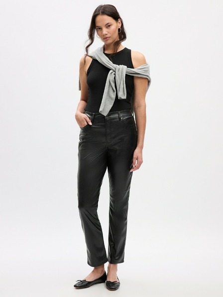 GAP Usnjene hlače High Rise GAP