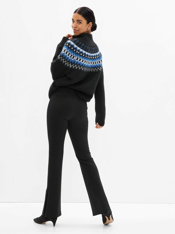 GAP Elegantne hlače flare z visokim pasom GAP