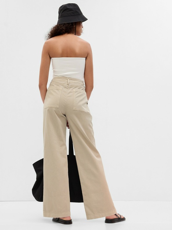 GAP Hlače Loose Khaki GAP