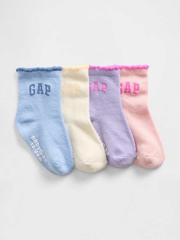 GAP Baby nogavice z logotipom, 4 pare GAP