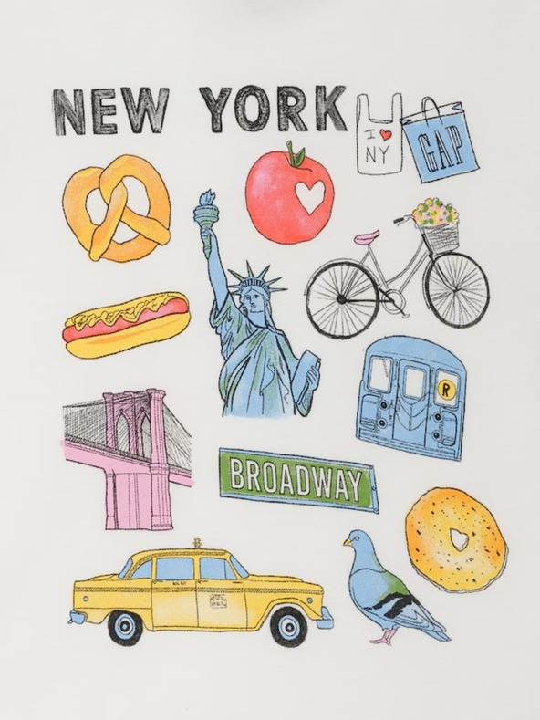 GAP Otroška majica s potiskom Gap