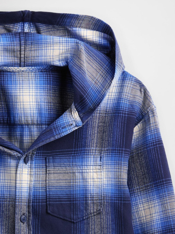 GAP Otroška flanelasta kapucasta srajca GAP