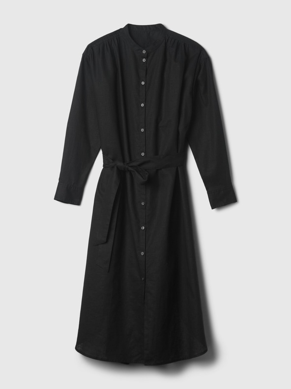 GAP Lanene črtaste oversize srajčne obleke GAP