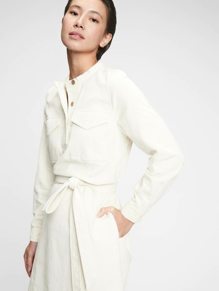 GAP Srednje dolga žametna obleka GAP