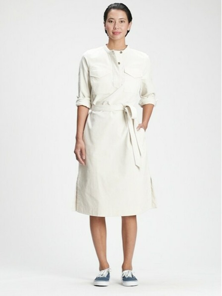 GAP Srednje dolga žametna obleka GAP