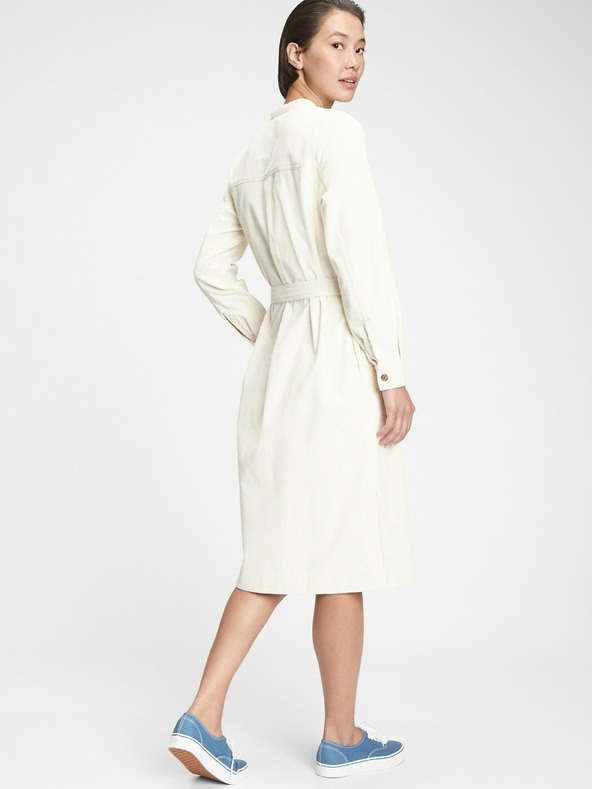 GAP Srednje dolga žametna obleka GAP