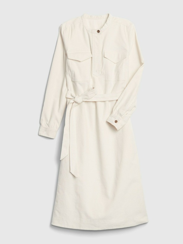 GAP Srednje dolga žametna obleka GAP