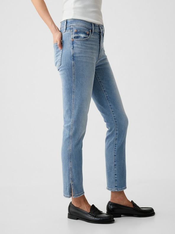 GAP Slim jeans hlače Mid Rise Split-Hem Vintage GAP
