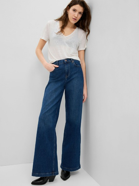 GAP Lanena majica s kratkimi rokavi GAP