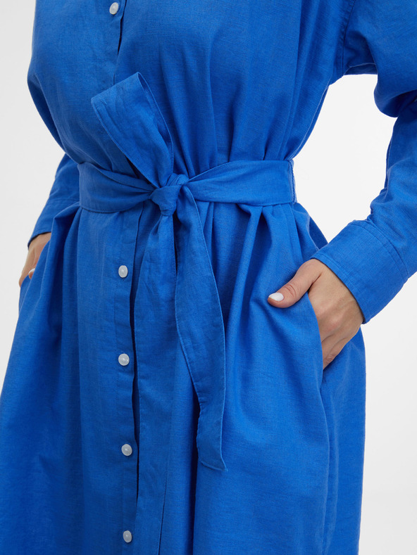 GAP Lanene srajčne midi obleke GAP