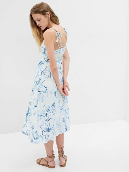 GAP Lanene vzorčaste midi obleke GAP