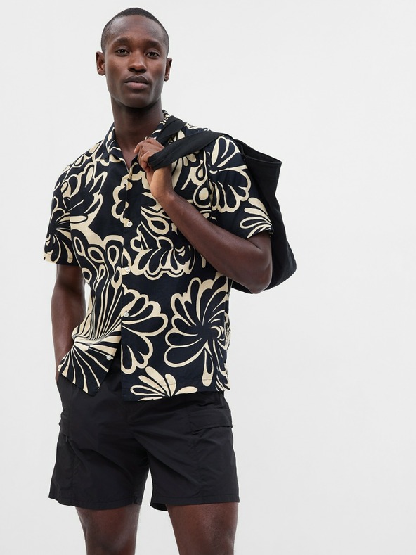 GAP Lanena vzorčasta srajca GAP