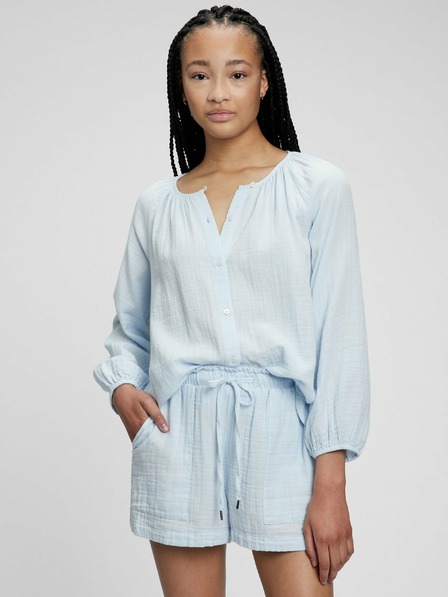 GAP Bombažna srajca brez ovratnika GAP